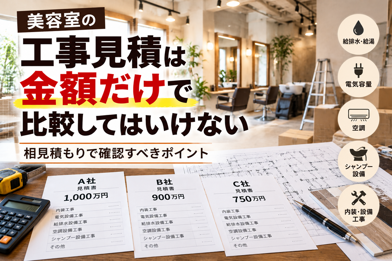工事見積は金額だけでひかくしてはいけない